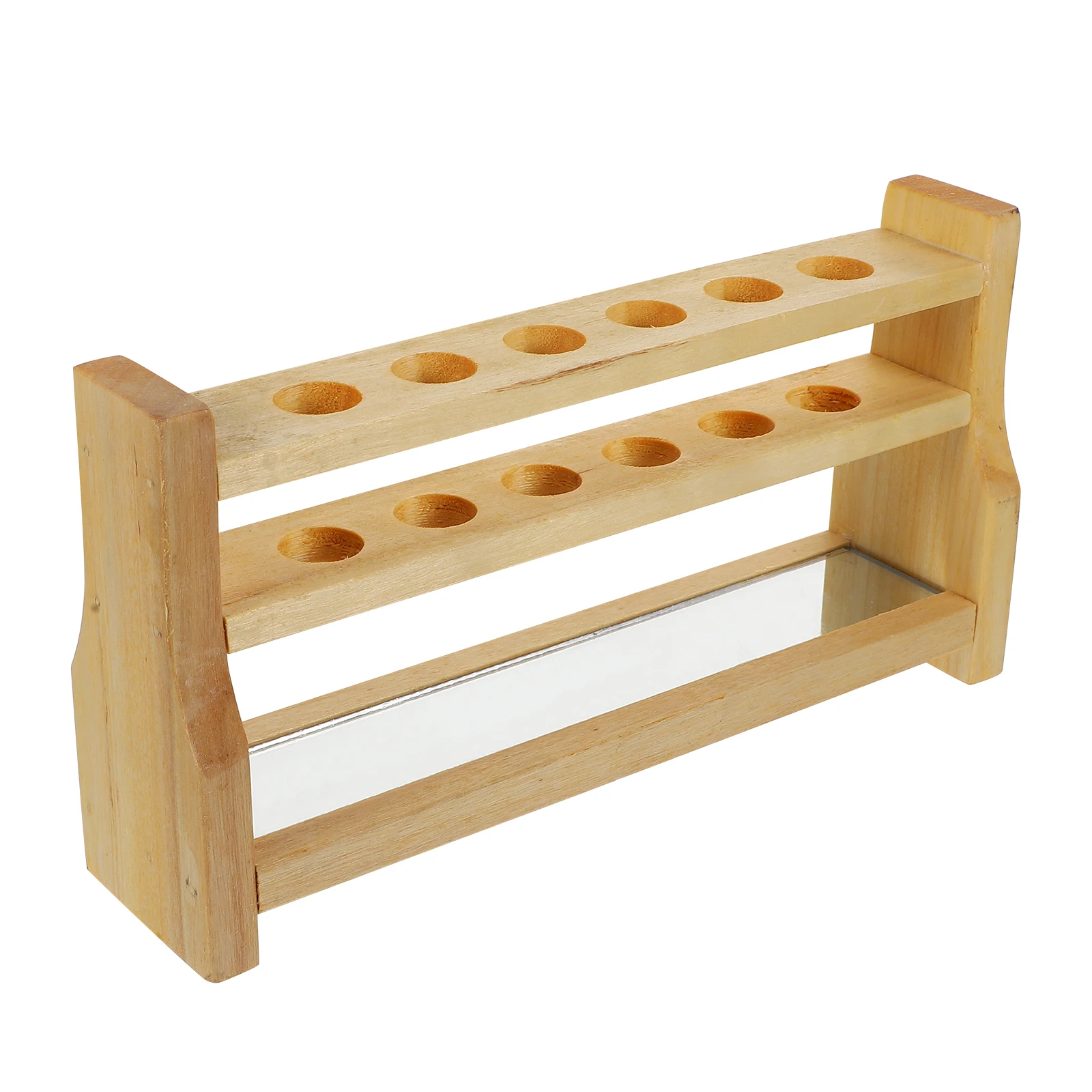

Wooden Test Tube Rack Friendly Reusable Washable Lab Equipment Storage Stand for School Teaching Aids