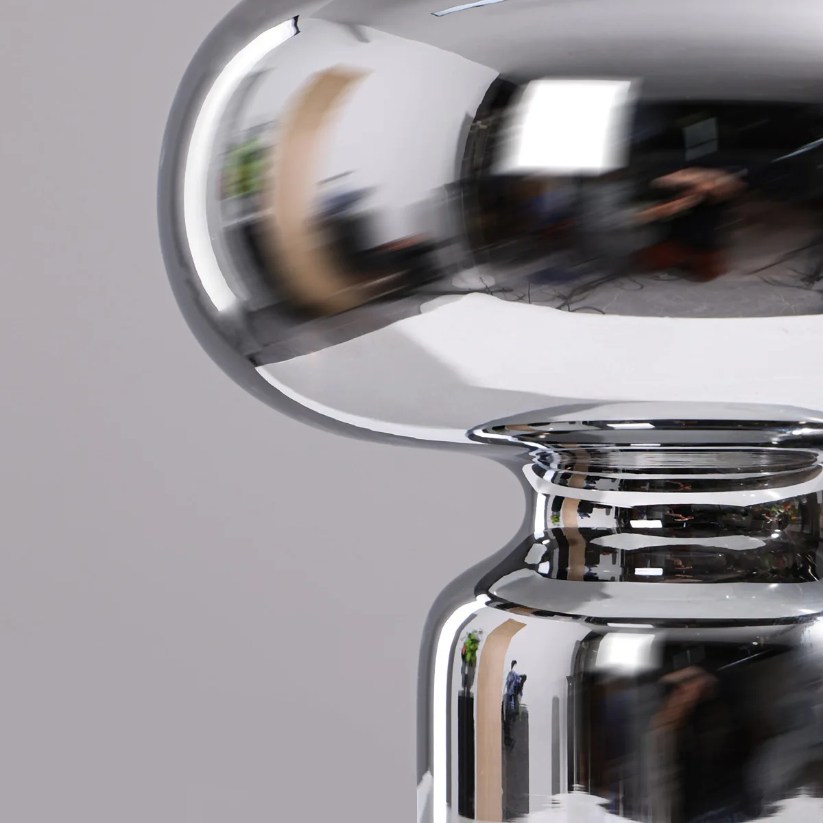 Vase en verre de fleur de simulation bleu Art Déco moderne