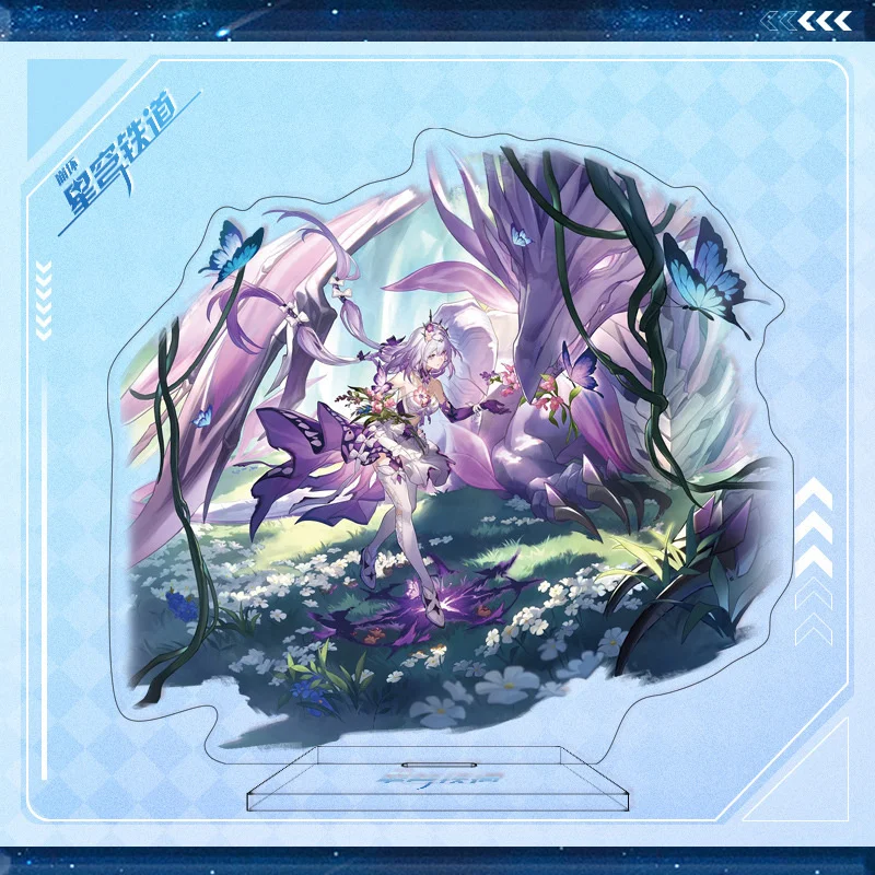 Honkai Star Rail Mydeimos Tribios Aglaea Figure Herta Robin AcrylicCosplay Anime Keychain Stand Model Plate  Fans Gift