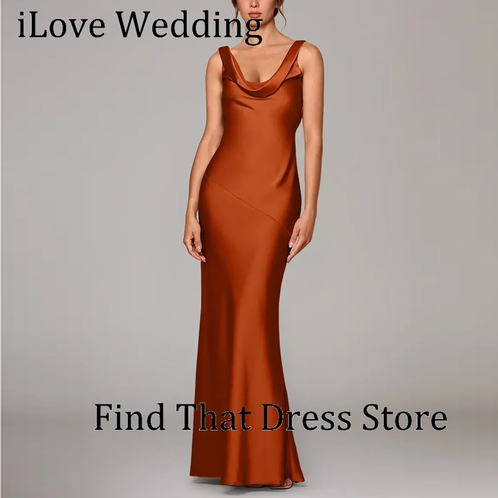 

Sheath Floor Length Evening Dress Sleeveless Pleated Bridesmaid Dress for Wedding Party Gown vestidos de festa Customized