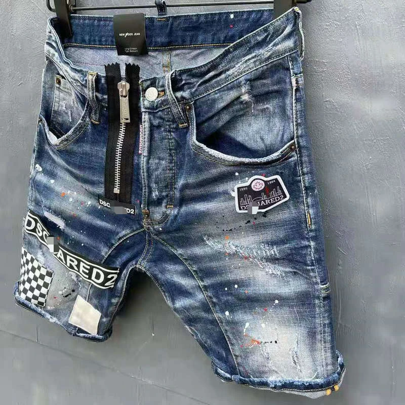 Jeans Station International Station distributes checkered stickers, rough zippers, original buttons, men's trousers pants