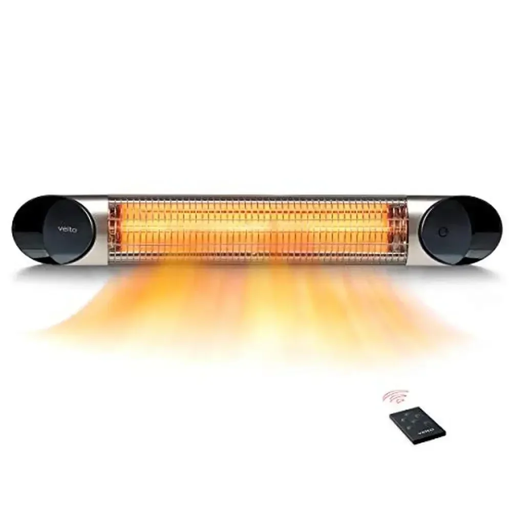 Electric Outdoor Infrared Heater Remote Control Efficient 1500W Ceiling Patio Heater Carbon Fiber Technology Clean & Quiet Heat