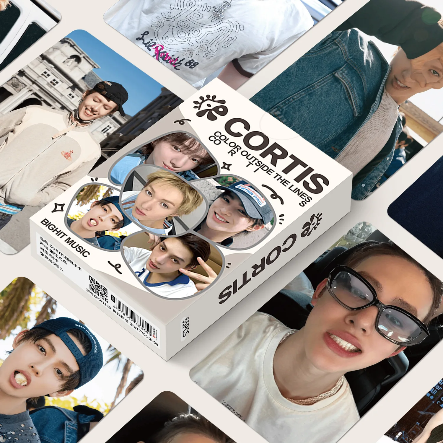 55 pçs/set Kpop CORTIS Caixa Cartão de Alta Qualidade HD Foto