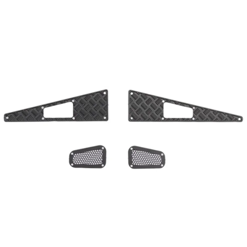 

Металлическая стальная защитная пластина капота, декоративный лист, впускная решетка для Traxxas TRX4M Defender 1/18, аксессуары для радиоуправляемых автомобилей, черный