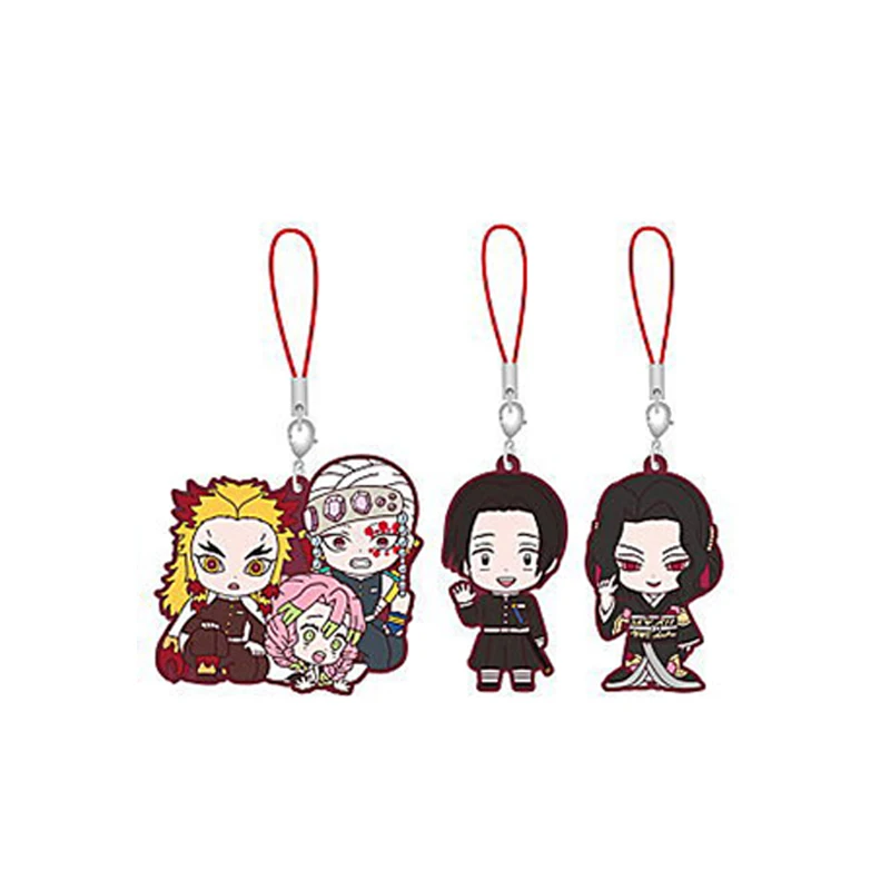 Bandai Original Demon Slayer Rubber Pendant Gashapon Toys Kamado Tanjirou Kamado Nezuko Anime Figure Ornaments Toys Kids Gift