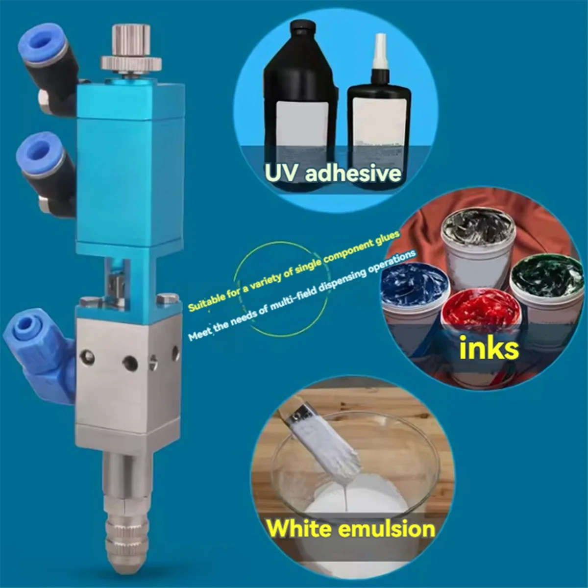 A002 MY-228 Suction Type Single Liquid Valve Single Component UV White Latex Silicone High-Precision Dispensing Valve