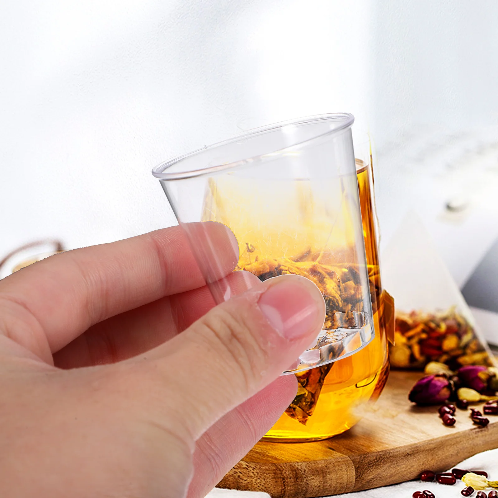 

100pcs Disposable Wine Clear Plastic Party For Wedding Bar Restaurant Multi-Function Beverage Cups Small Juice Drinking Cups