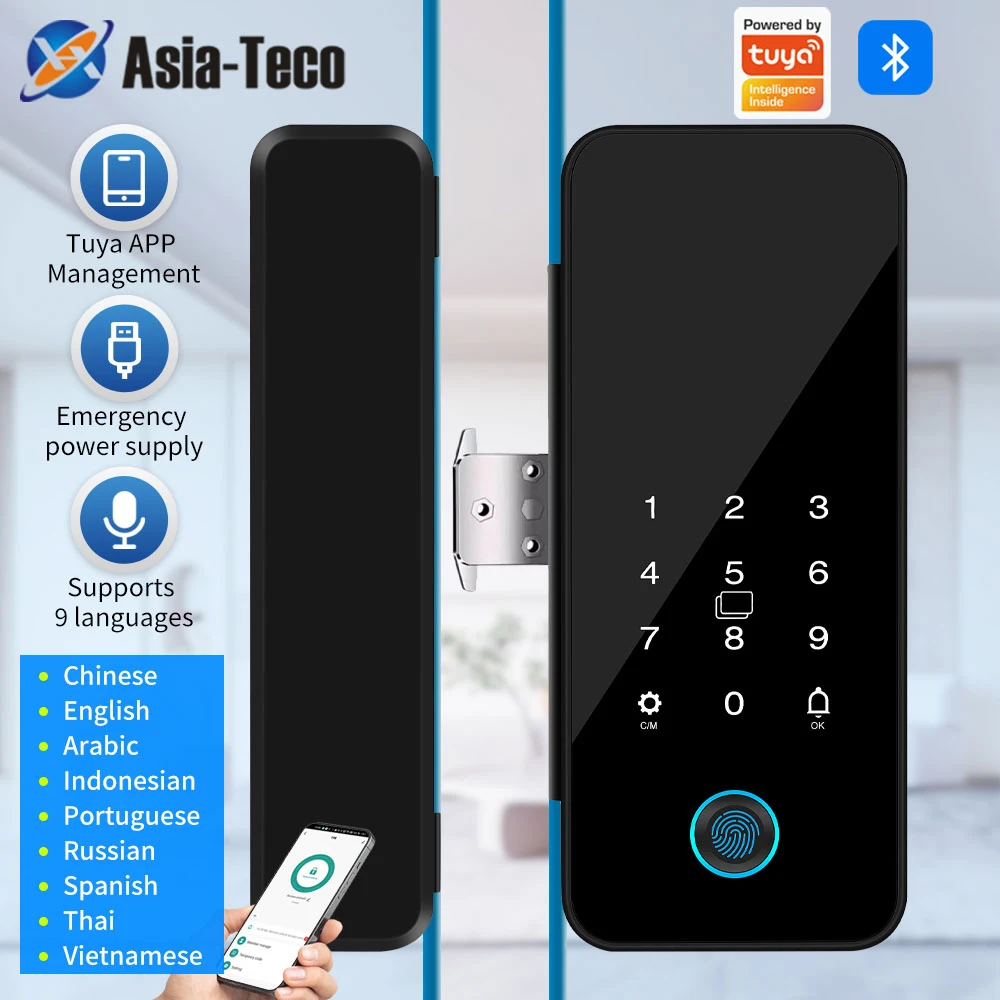 collaborate-with-tuya-app-ttlock-application-to-control-frameless-glass-sliding-doors-compatible-with-rfid-card-fingerprint-lock
