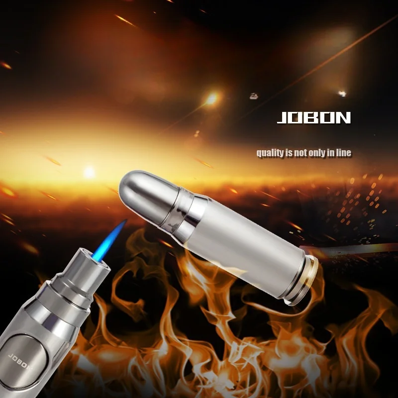 

New JOBON Creative Bullet Cigar Lighter, Moxibustion Barbecue Spray Gun, Windproof Straight Forward Lighter, Cigarette Lighter