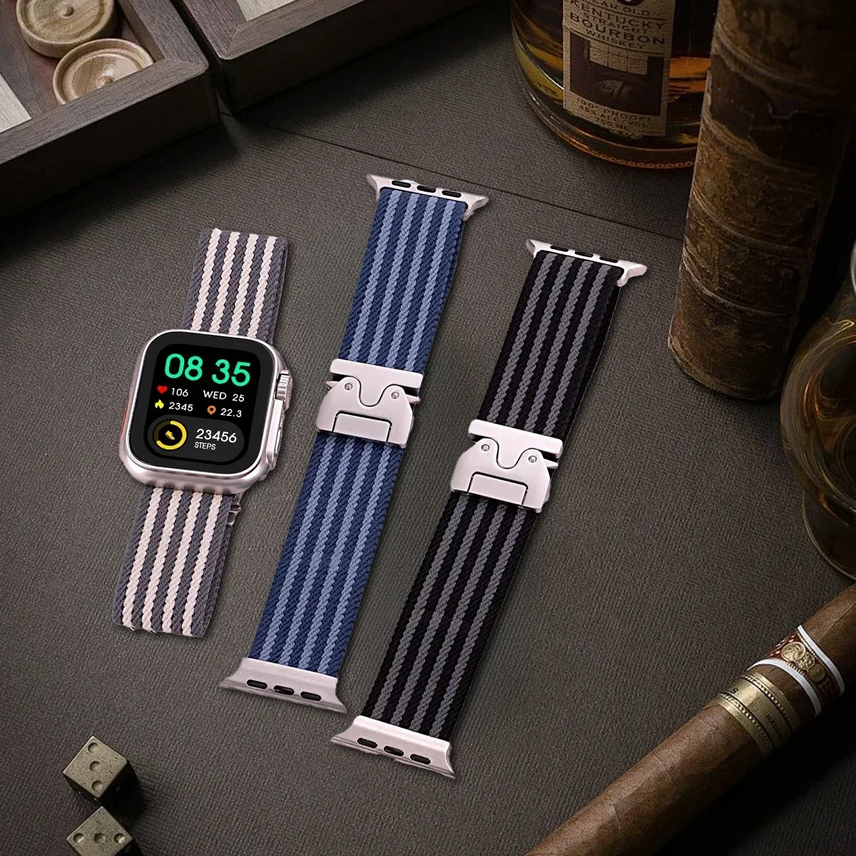 No Gaps Nylon Strap For Apple Watch Ultra 49mm 40mm 44mm 46mm 42mm 45mm 41mm 38mm Bracelet IWatch Series 10 SE 9 8 7 6 5 2 bands