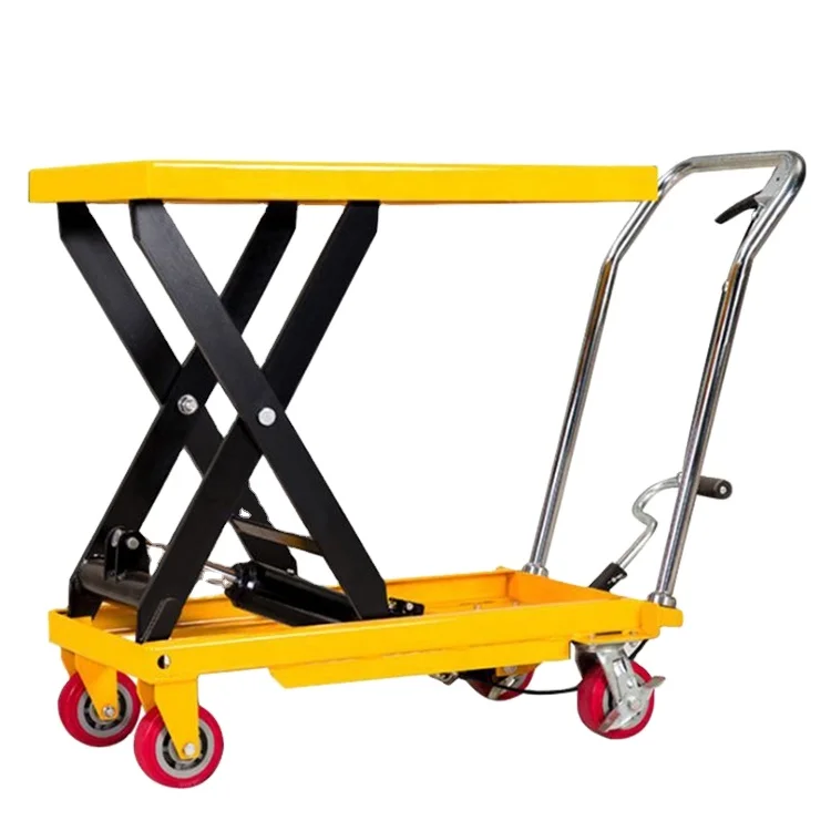 Shear Fork Lift Platform Truck Drum Lift Truck with Roller Electrohydraulic Flat Trolley