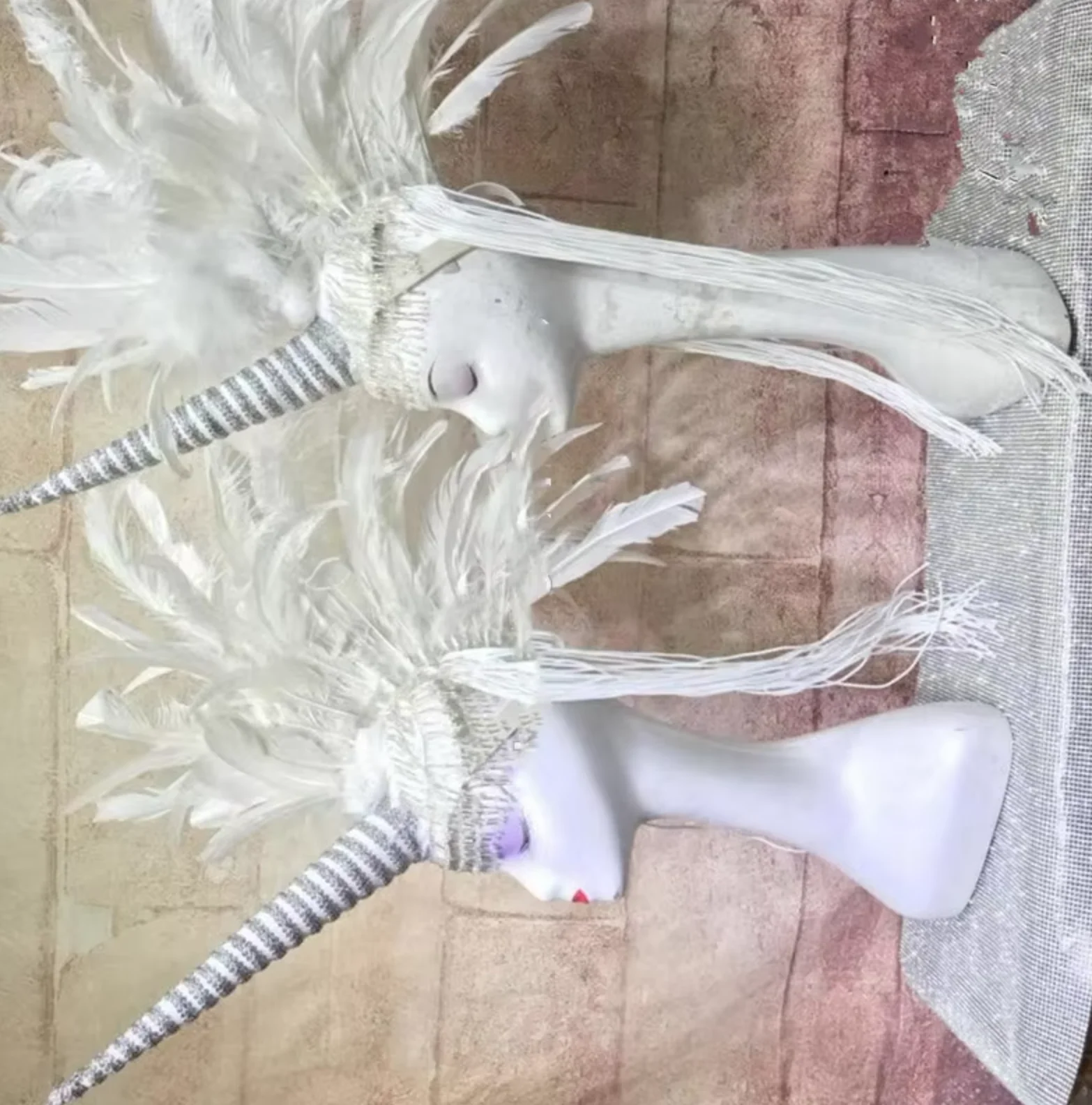 

Костюмы для бальных танцев, женские сексуальные костюмы диджея-певца, головные уборы с единорогом, перо, подиум, модель, головной убор Koziorożca