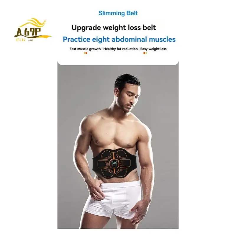

A69P-Vibration Muscle Stimulator Abdominal EMS Trainer Electrostimulation Home Gym Equipment Fitness Massager USB Charging