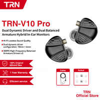 TRN V10 PRO 2BA+2DD Earphones Dual Dynamic Driver and Dual Balanced Armature Hybrid In-Ear Monitors Headphones