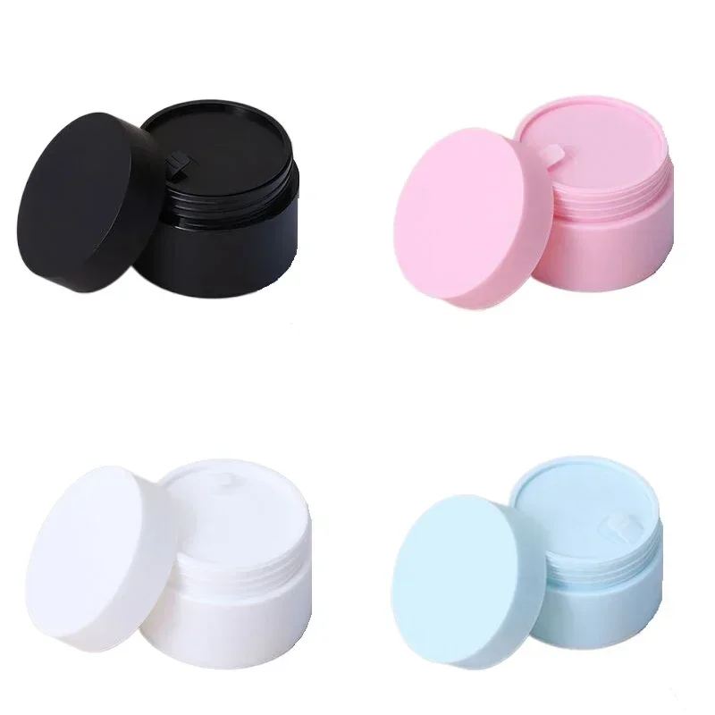 5Pcs Empty 10g/15g/20g/30g/50g Refillable Plastic Jar Travel Creams Jars Boxs Portable Tight Waist Cosmetic Bottles Containers