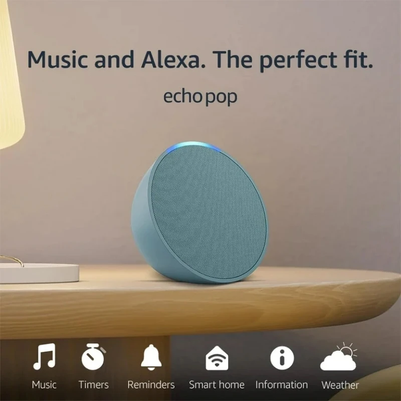 

Newest Original Echo Pop 1st Gen Full Sound Compact Smart Speaker With Alexa All Colors Wifi Speaker