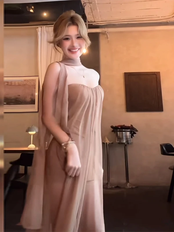 Ele Lace ter Ne Bodycon Dr Summer Beach Photo oot Perfect Airy Tulle Wrap around High Waist A-Line Skirt Dr