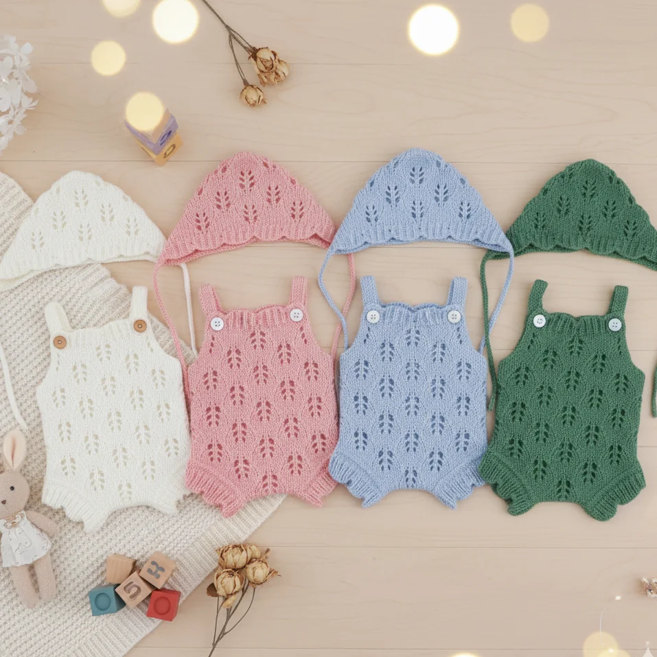 5 أنماط من ملابس الريح اللطيفة مقاس 10-12 بوصة دمى بيبي تولد من جديد ملمس ناعم ملابس مصنوعة يدويًا عالية الجودة مع قبعة