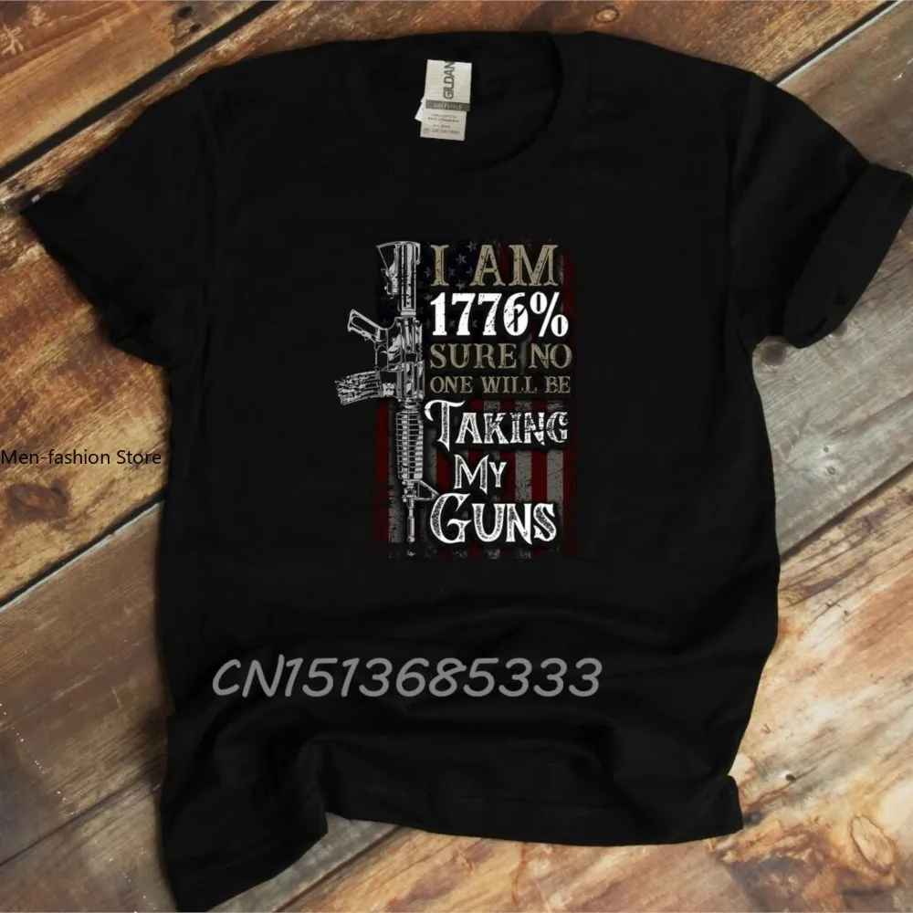 Gun Lover 1776 Sure Second Amendment US Flag Women T Shirt Exercise French Fries Printed T-shirt Cough Just Stona Casual Tops