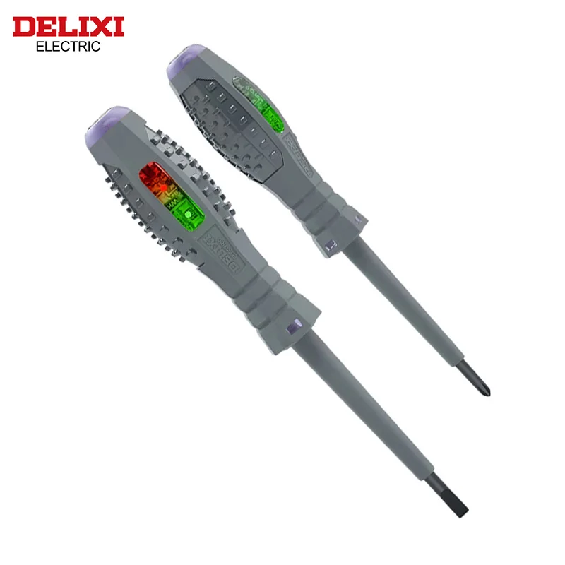 DELIXI ELECTRIC Test Pencil Voltage Non-contact Induction TestDetector Electrician Flat Screwdriver VoltmeterDetectingtheCircuit