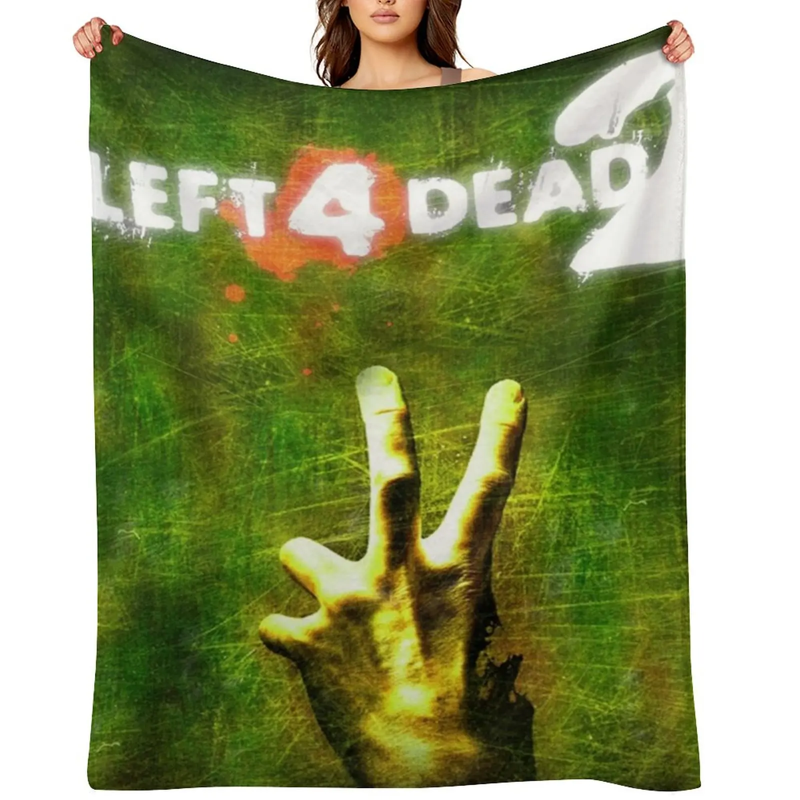 

Left 4 Dead 2 Logo Screen Throw Blanket blankets and throws Thin Plaid halloween Blankets