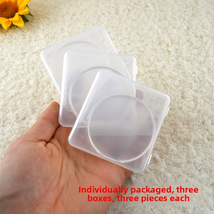 مجموعة إسفنجات مكياج سيليكون على شكل سمكة من جينجينج، 3 قطع مع علبة، إسفنجة تجميل للوجه شفافة كالكريستال لا تمتص البودرة