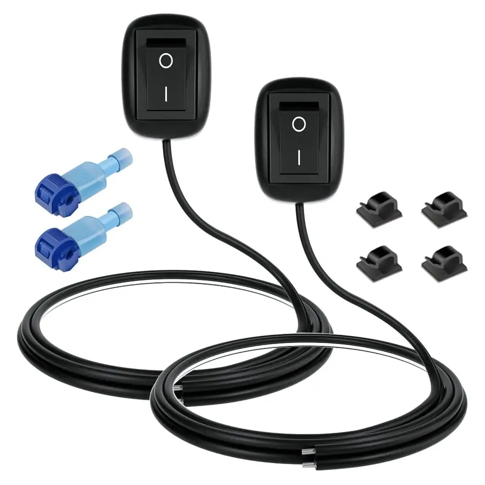 SPST Water Drop Shape Paste Type Button Switch 12V-230V/10A, Off/ON for Fog Driving Lights, LED Light Bar (with 98cm Wire)