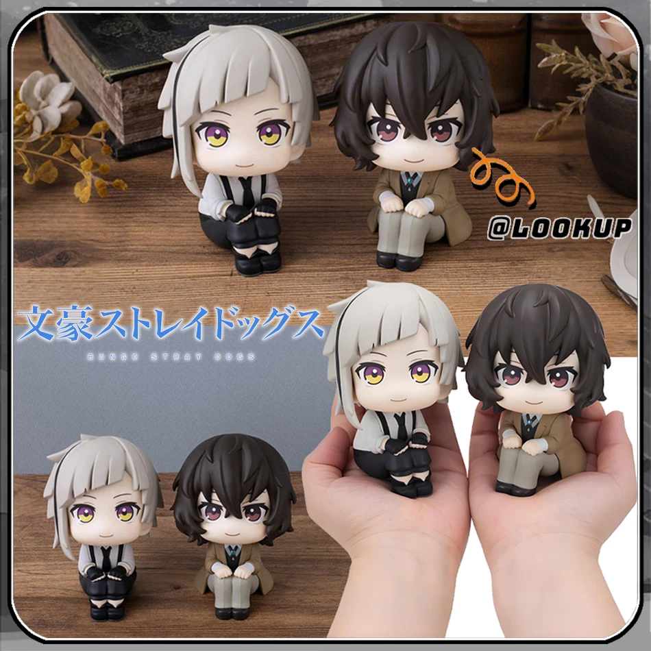 10cm Bungo Stray Dogs Anime-Figur Look Up Dazai Osamu Nakajima Atsushi Q Ver PVC Sammelfigur Geburtstagsgeschenk