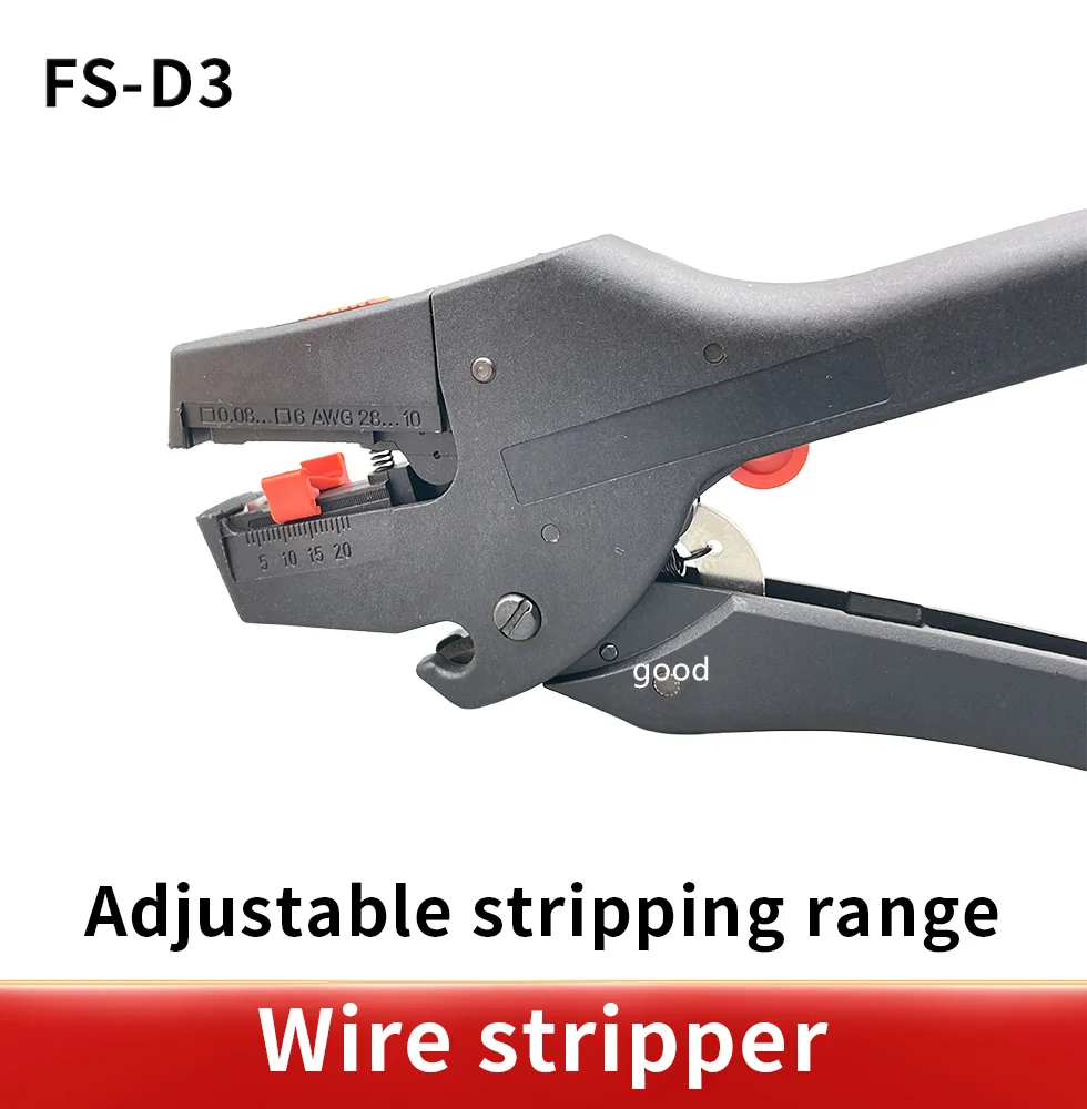 FS-D3 Self-Adjusting insulation Wire Stripper range 0.08-6mm2 With High Quality wire stripping Cutter Range 0.08-2.5mm