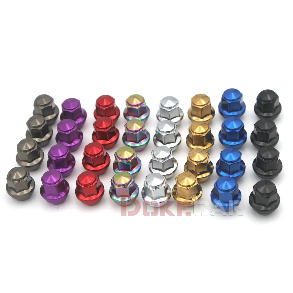 

20pcs Colorful For Ford Car Wheel Lug Nuts OEM Factory Solid Style Steel Tire Bolt Screws M12x1.5 19mm