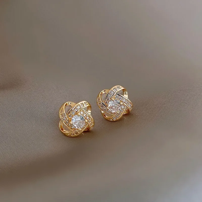 Zircon Earrings Fashionable Women's Fashion Trend Personalized Luxury Brand Design Beads Ear Stud Classic Jewelry Accessories image 2
