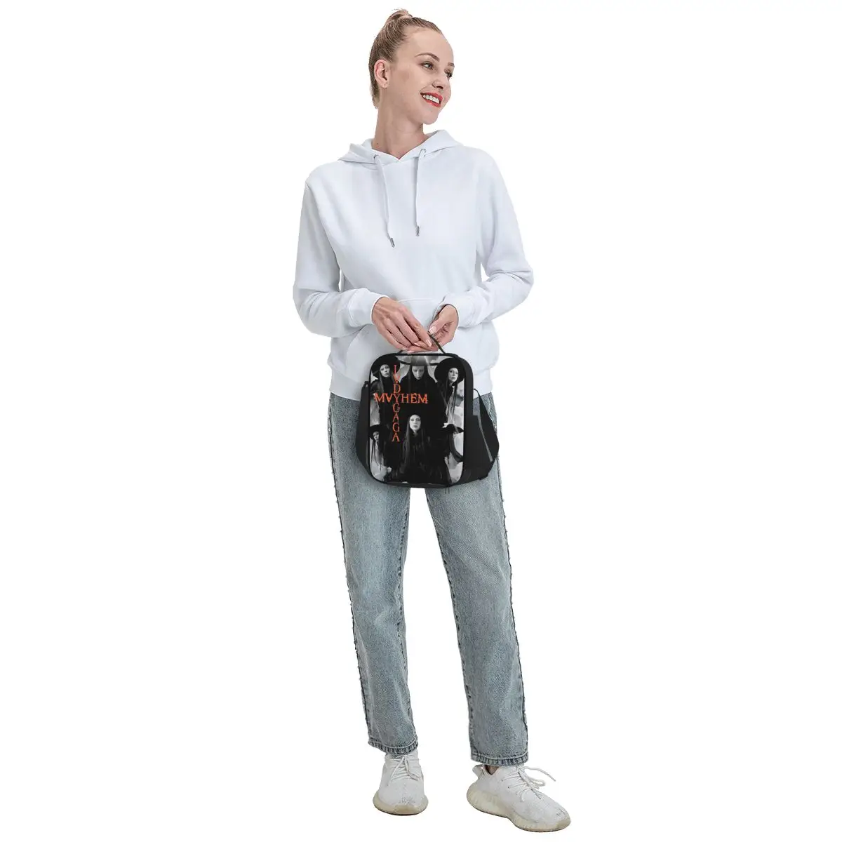 ليدي غاغا الفوضى ألبوم معزول حقيبة الغداء للمدرسة نزهة تخزين صناديق الطعام المحمولة الحاويات برودة علب الاغذية الحرارية حمل