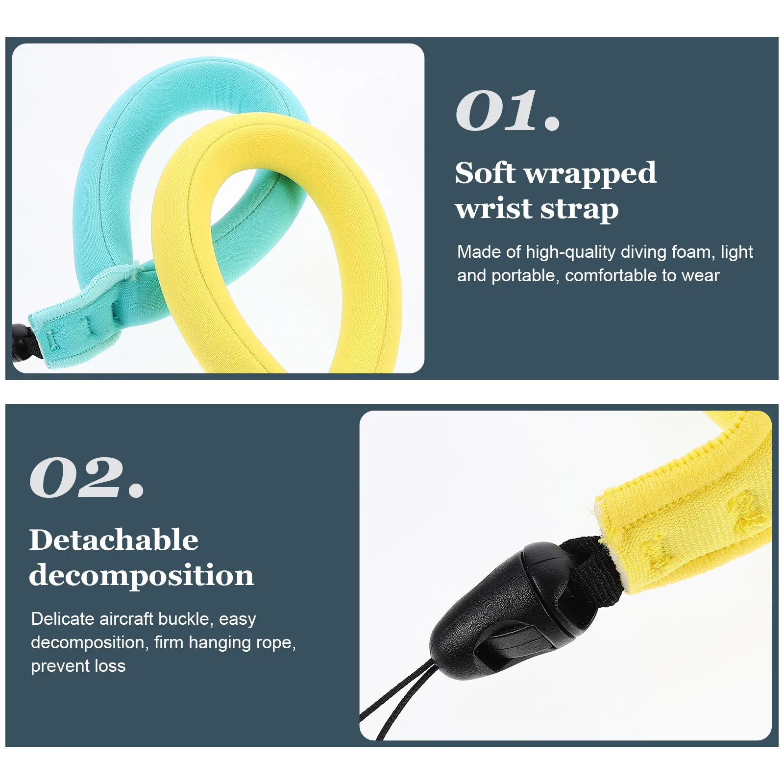 

2pcs Neoprene Waterproof Wrist Strap Universal Floating Camera Hand Belt Underwater Buoyancy Float Strap For Digital Cameras