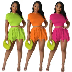 short sets women two piece set women outfit 2023 summer 2 piece sets woman outfit summer outfits for woman 2023 crop top shorts