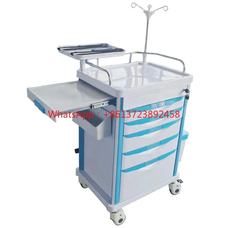 

ORP Hospital medication trolly crash medicine drawer emergency medical cart abs equipment trolley for hospital