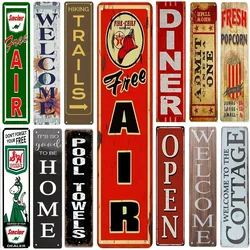 Decor Free Air Gas Oil  Vintage Tin Signs Funny Street Metal Signs Country Road Sign for Home Wall Cafe Bar Man Cave Outdoor