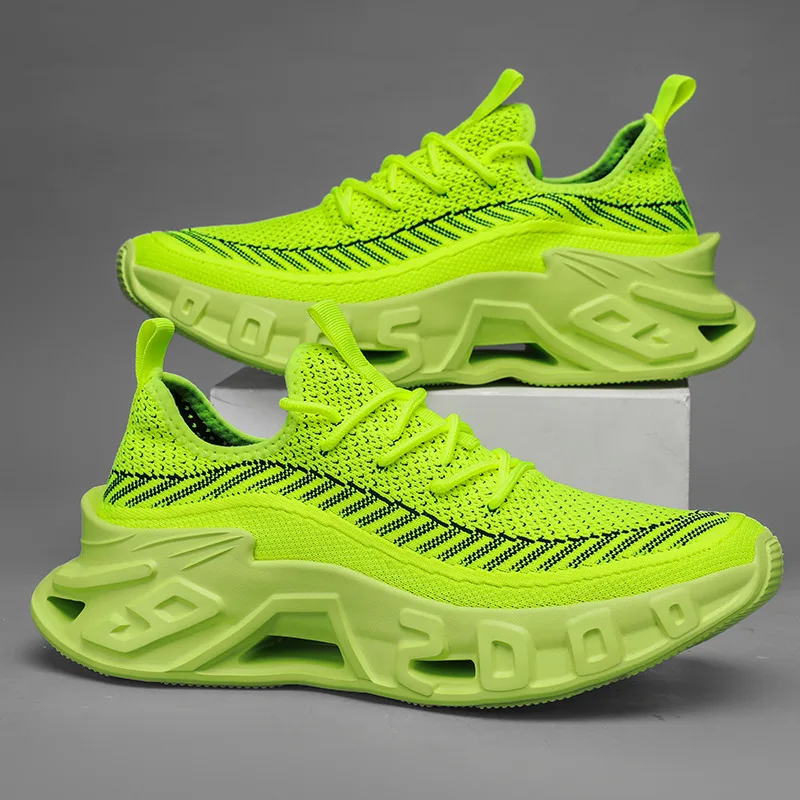 

New Knit Men's Running Shoes Anti-Slip Lightweight Man Trainers Plus Size 46 Breathable Men's Sports Shoes zapatillas de hombre