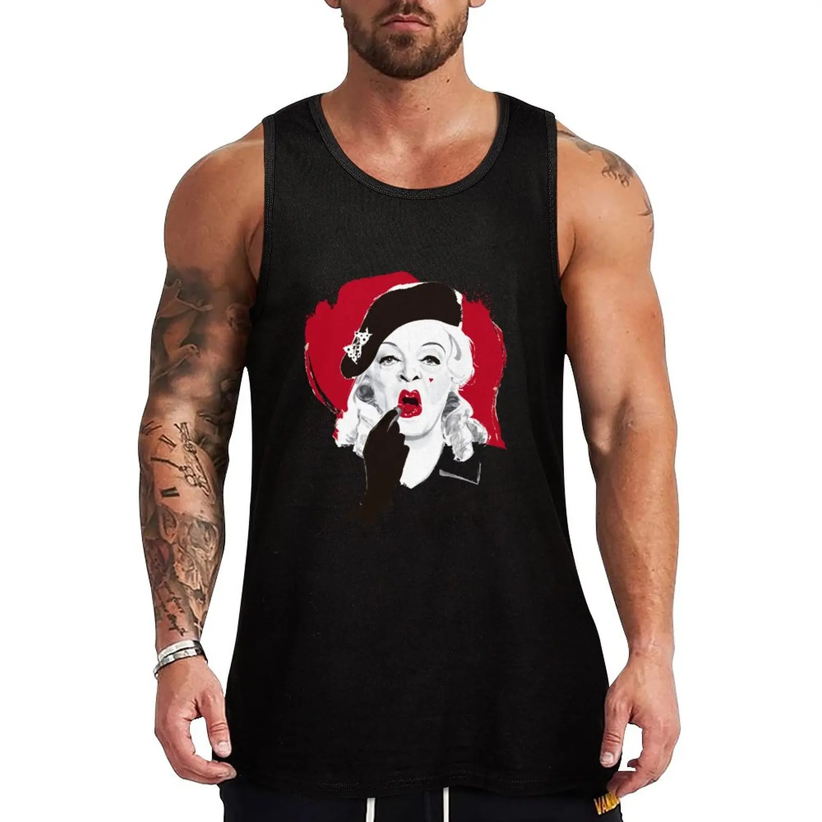 Baby Jane lipstick Tank Top Men's sleeveless gym shirts singlets for men