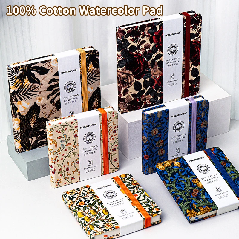 

POTENTATE 100% Cotton Watercolor Book Square Sketchbook 300g Art Drawing Sketch Paper Pad For Student Artist Draw Art Supplies