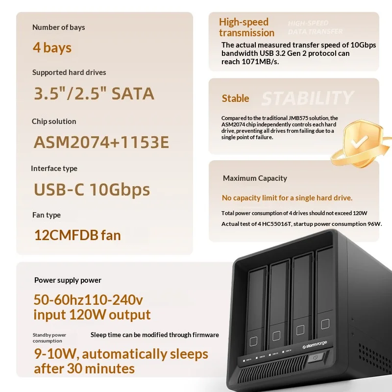 Driven Shelter DS-420 NAS 4ベイ HDDケース4個付 DrivenShelter：DS