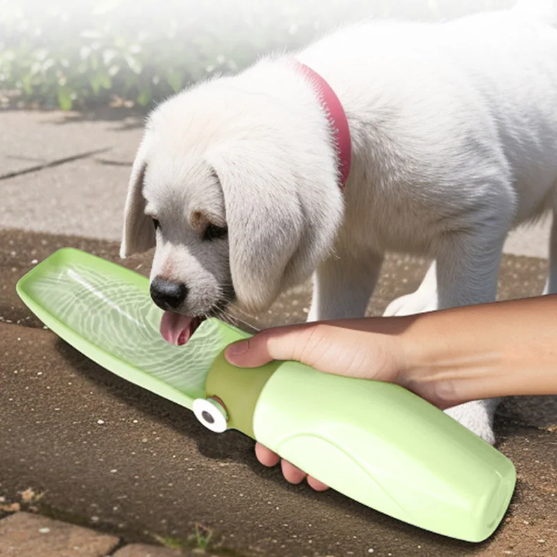 Portable Dog Outdoor Water Bottle Extra-length Sink Leak-proof Design Foldable Pet Water Dispenser for Hiking Botella Agua Perro