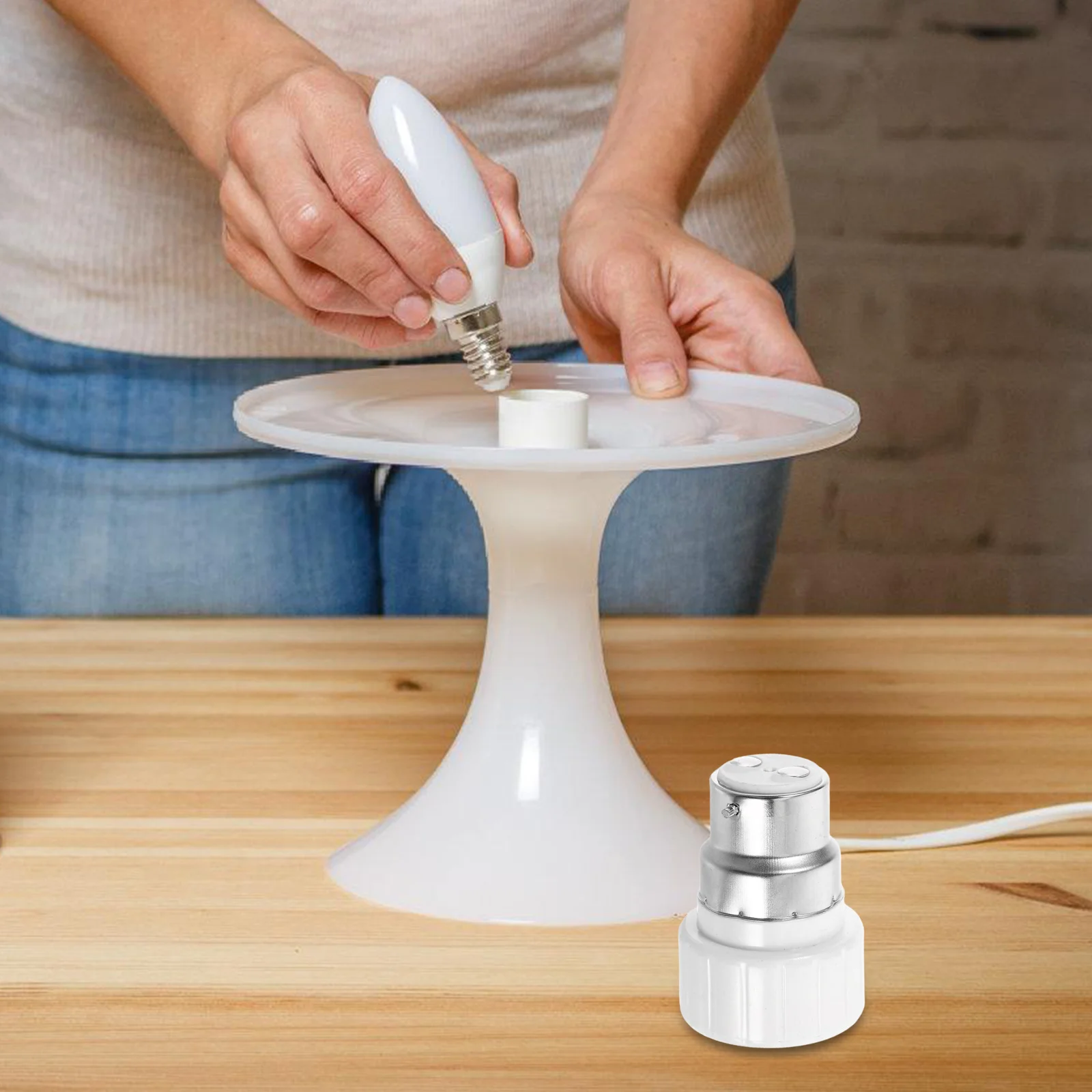 

Light Bulb Adapter B22 to Gu10 Ceramic Lamp Holder Flexible Socket Converter for Home Office Lighting Stable Transmission Socket