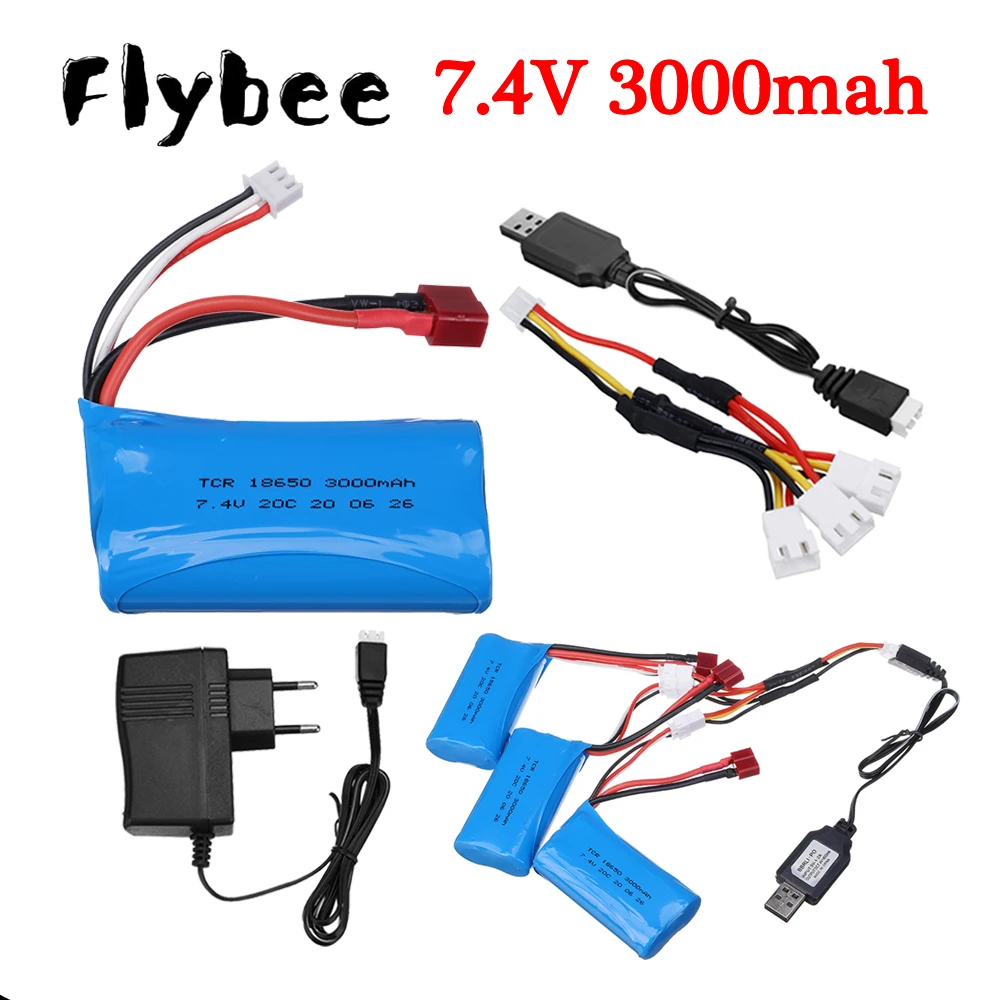 

18650 7.4V 3000MAH lipo Battery 2s for Wltoys 12423/10428 /12429/12401/12402/12402A RC Car Spare Battery 7.4V 2S battery 144001