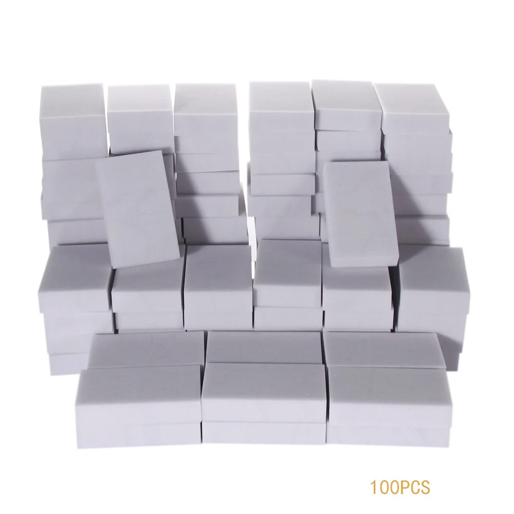 

100pcs Cleaner Eraser Multi-functional Melamine Sponge Eraser Reusable Washable Lightweight Portable Grey for Kitchen Bathroom