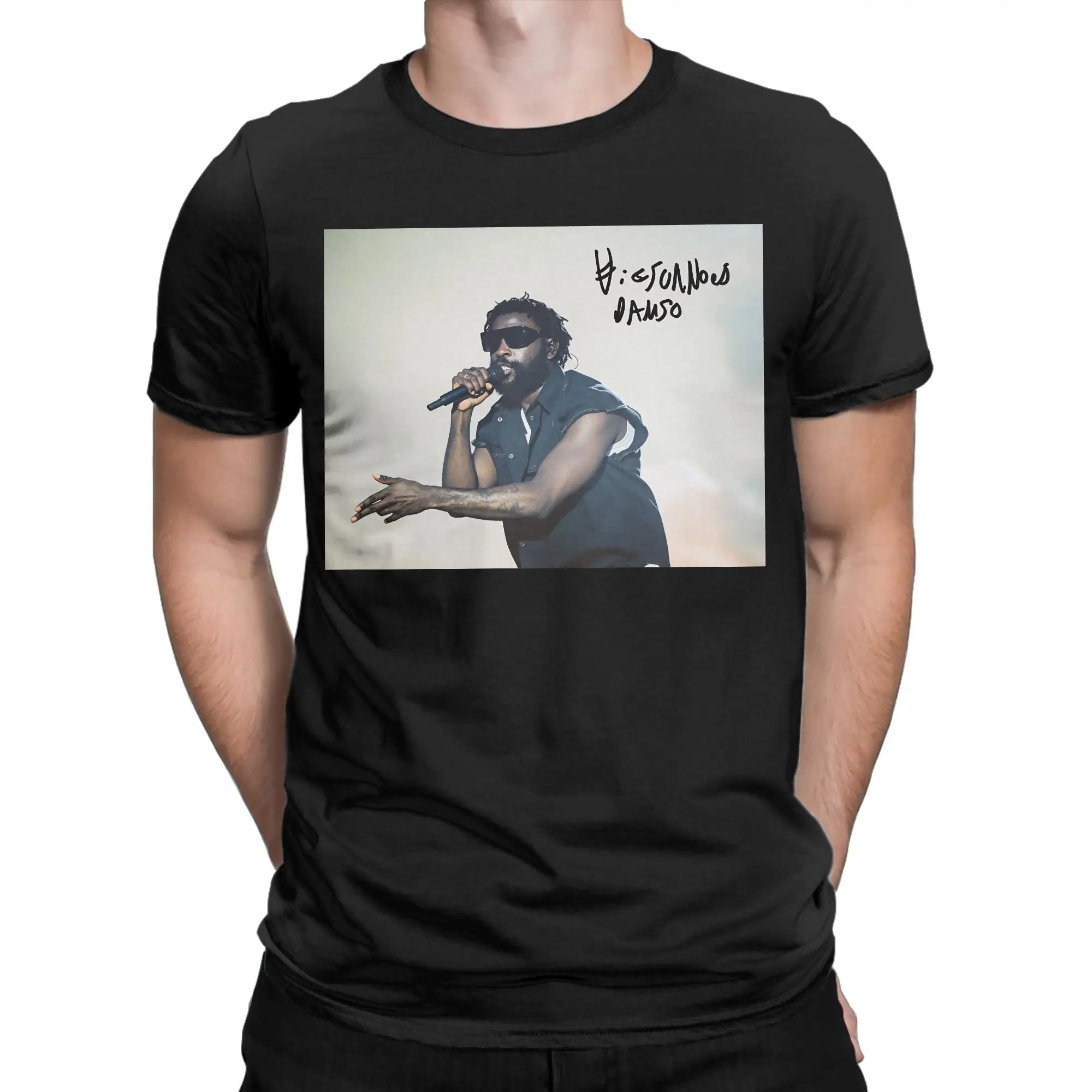 Men Signed Autograph T Shirts Damso Pure Cotton Top Tees Summer Y2K Funny Short Sleeve T-Shirt O-Neck Trending Casual Tee Shirt