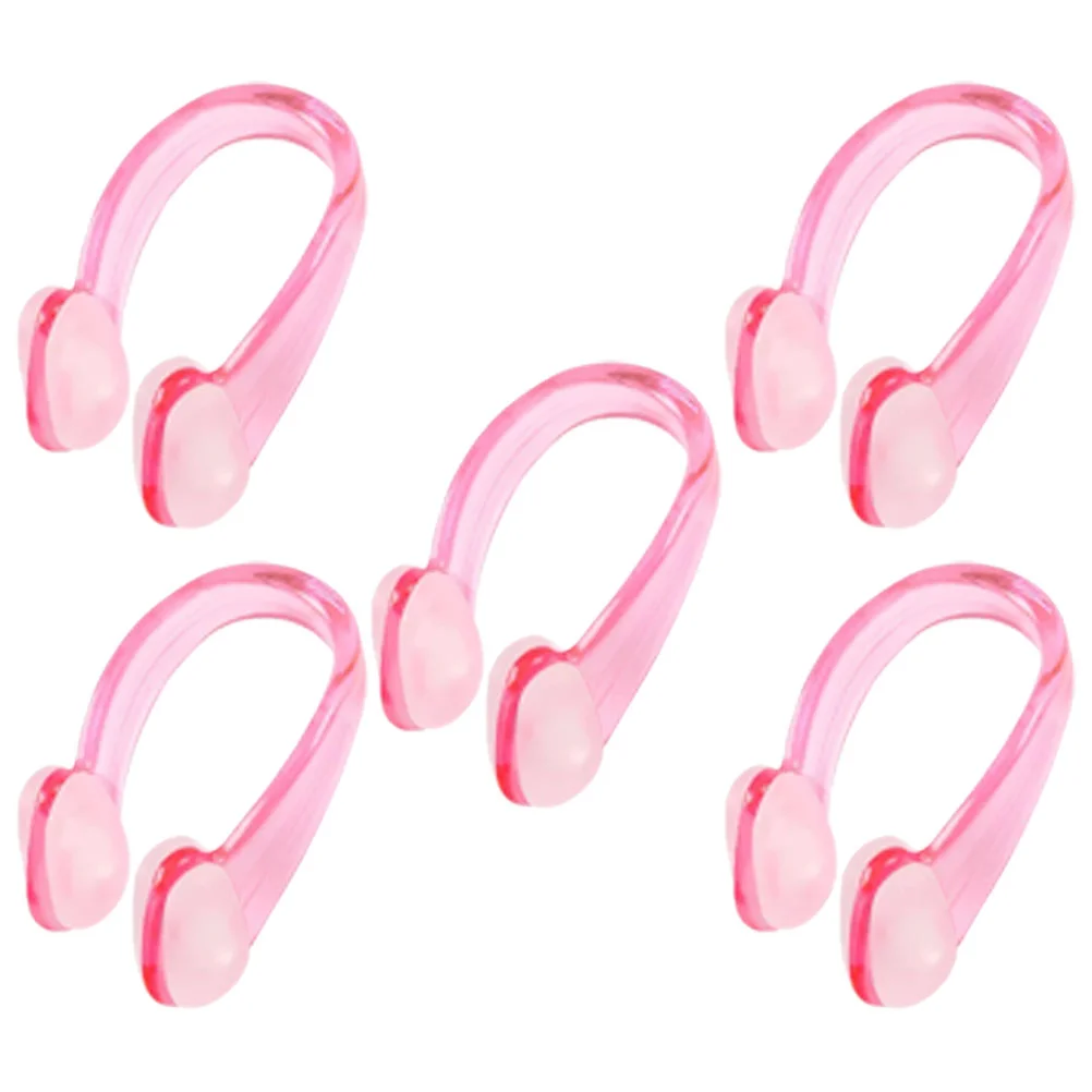 5 Pcs Swimming Nose Clip Adult Plugs for Kids Boxed Accessories Pink Diving Child