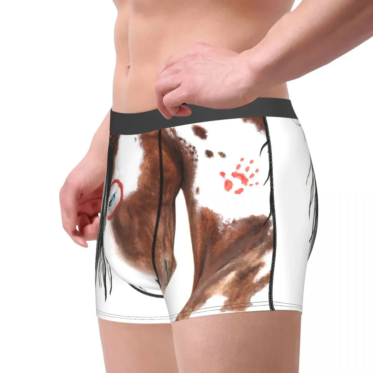 Majestic Pinto Horse Underpants Breathbale Panties Male Underwear Print Shorts Boxer Briefs image 2