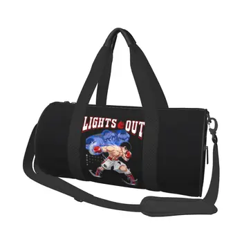 Ippo Hajime No Ippo Sporttaschen Coole Anime mit Schuhen Sporttasche Wochenende Männer Frauen Benutzerdefinierte Handtasche Reisetraining Retro Fitnesstasche
