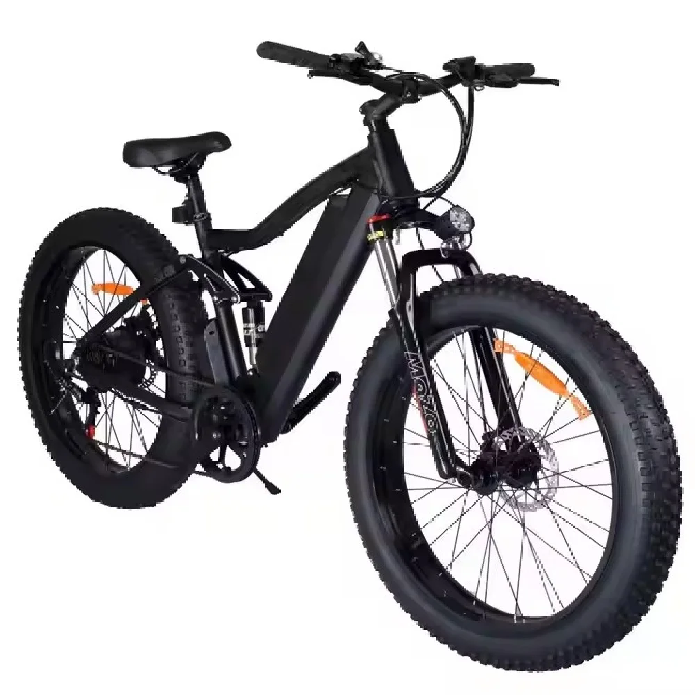 

1000w 48v 17.5ah electric fat bike 26" spoke wheel full suspension frame fat tire Electric City Bike Electric Bicycle