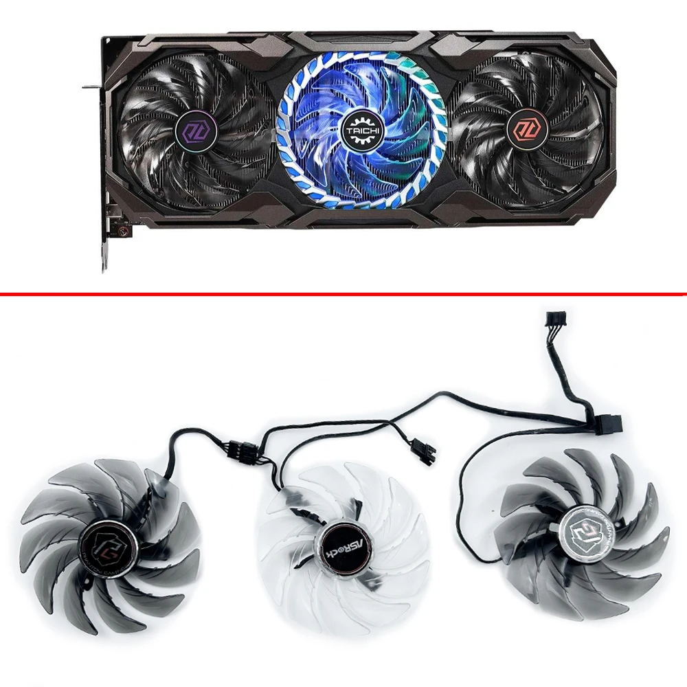 95mm FDC10U12S9-C 85mm FDC10H12S9-C RX6800 GPU Fan for ASRock AMD Radeon RX 6800 XT Taichi X Graphics Card Replacement Fan